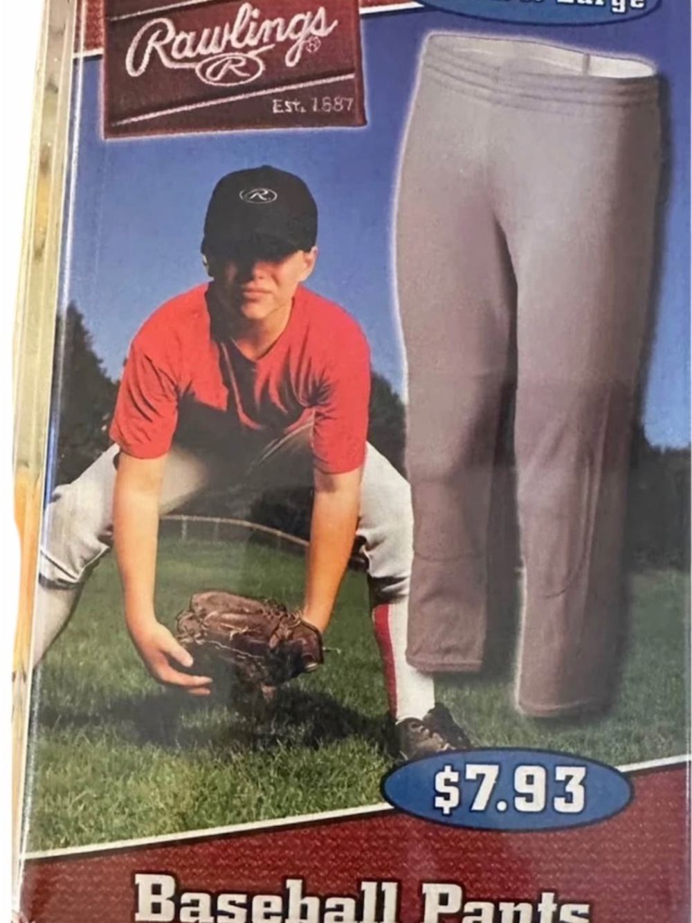 Rawlings White Baseball Pants Youth XL NWT